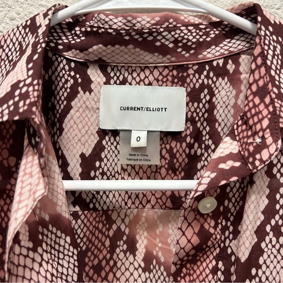 Current/Elliott The Carmel Dress in Peach Whip Python Size 0 - Picture 4 of 12